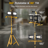 YXL LIGHTING Tripod Work Light,Portable LED Work Lights,Dual Head Work Light