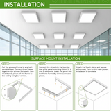 2x2FT Surface Mount Kit for 24"x24" LED Panel Lights, Aluminum Frame