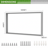 2x4FT Surface Mount Kit for 24"x48" LED Panel Lights, Aluminum Frame