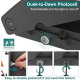 YXL-LIGHTING 40W/60W/100W LED Wall Pack Light with Dusk-to-Dawn Photocell, 0-90° Adjustable Full Cutoff Outdoor Wall Light for House Yard Garage