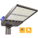 YXL LIGHTING Parking Lot Light - Plus Series, Arm Mount, AC 100-277V, 5000K, Dusk to Dawn
