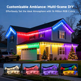 LED Permanent Outdoor Lights, RGB Eaves Light with App Control Remote