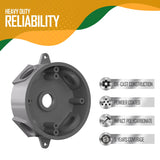 5 Hole 1/2-Inch or 3/4-Inch Weatherproof Round Electrical Outlet Box, Include 5-1/2 in. Reducer Bushings & 4-3/4 in. Closure Plugs, UL Listed, Gray (1 Pack)