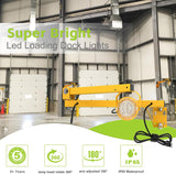 YXL 30W LED Loading Dock Light with Folding Arm, 39,00 Lumens, 100-277V,360° Rotatable Lamp Head, IP65 Rated ETL Listed for Trailers, Docks, Warehouses, Container