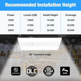 YXL-LIGHTING Linear High Bay Shop Lights with PIR Sensor