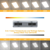 2FTx4FT 72W LED Flat Panel Lights, 9360 LM, Wattage and Color Temperature Adjustable