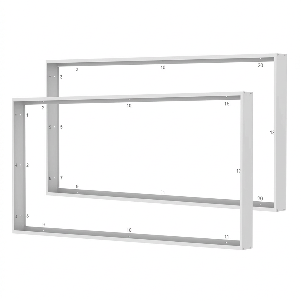 2x4FT Surface Mount Kit for 24"x48" LED Panel Lights, Aluminum Frame