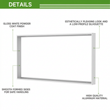 2x4FT Surface Mount Kit for 24"x48" LED Panel Lights, Aluminum Frame