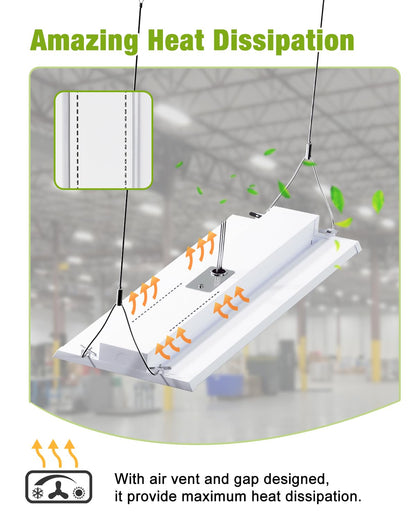 LED Linear High Bay Shop Light for Shop Garage Warehouse, UL Complied