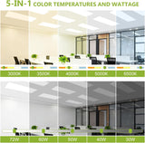 2FTx4FT 72W LED Flat Panel Lights, 9360 LM, Wattage and Color Temperature Adjustable