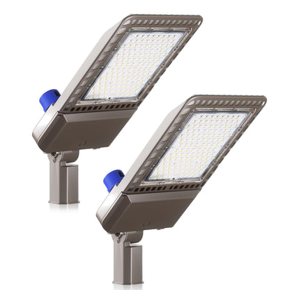 LED Parking Lot Light, LED Shoebox Light with Dusk to Dawn Photocell for Parking Lot Street Roadway