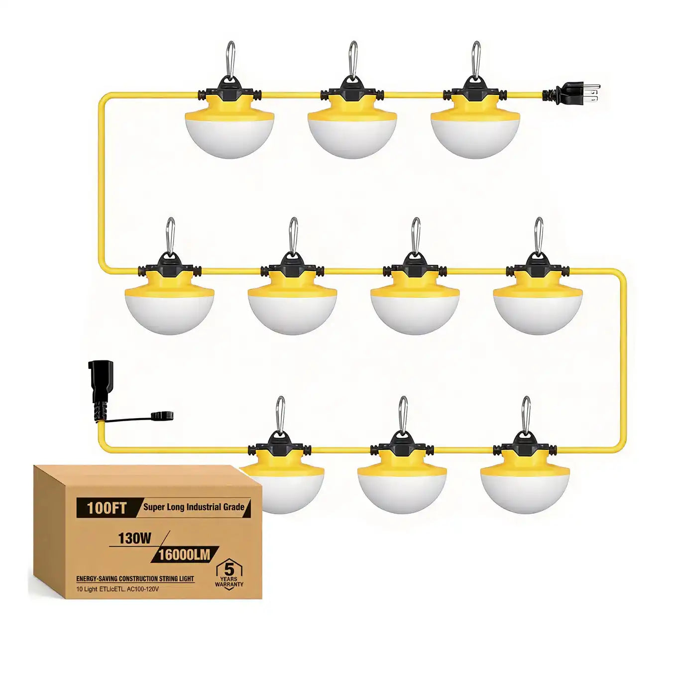Round Led String YXL-LIGHTING LED Construction String Lights 65W/130W, Round Series ...