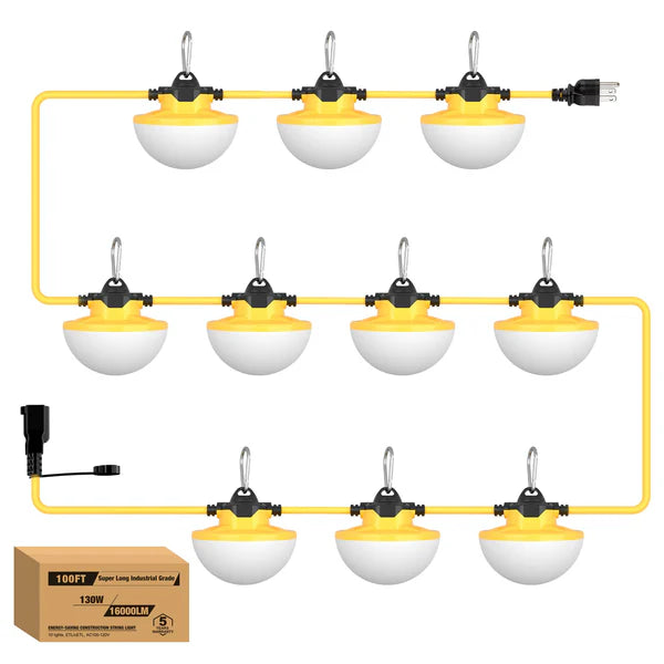 Round Led String YXL-LIGHTING LED Construction String Lights 65W/130W, Round Series ...