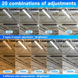 4FT LED Vapor Tight Light Fixture, 10-in-1 Adjustable (4 Power/5CCT)