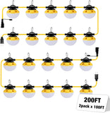 YXL-LIGHTING LED Construction String Lights 50FT/100FT, 50W/100W Round Series