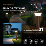 LED Bollard Light- CCT & Power Selectable - 26 Watts Max | 3,200 Lumens Max | 3000K, 4000K, 5000K Selectable
