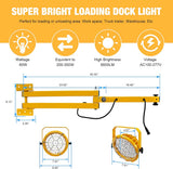 LED Loading Dock Lights With Swing Double Arm, B1 Series