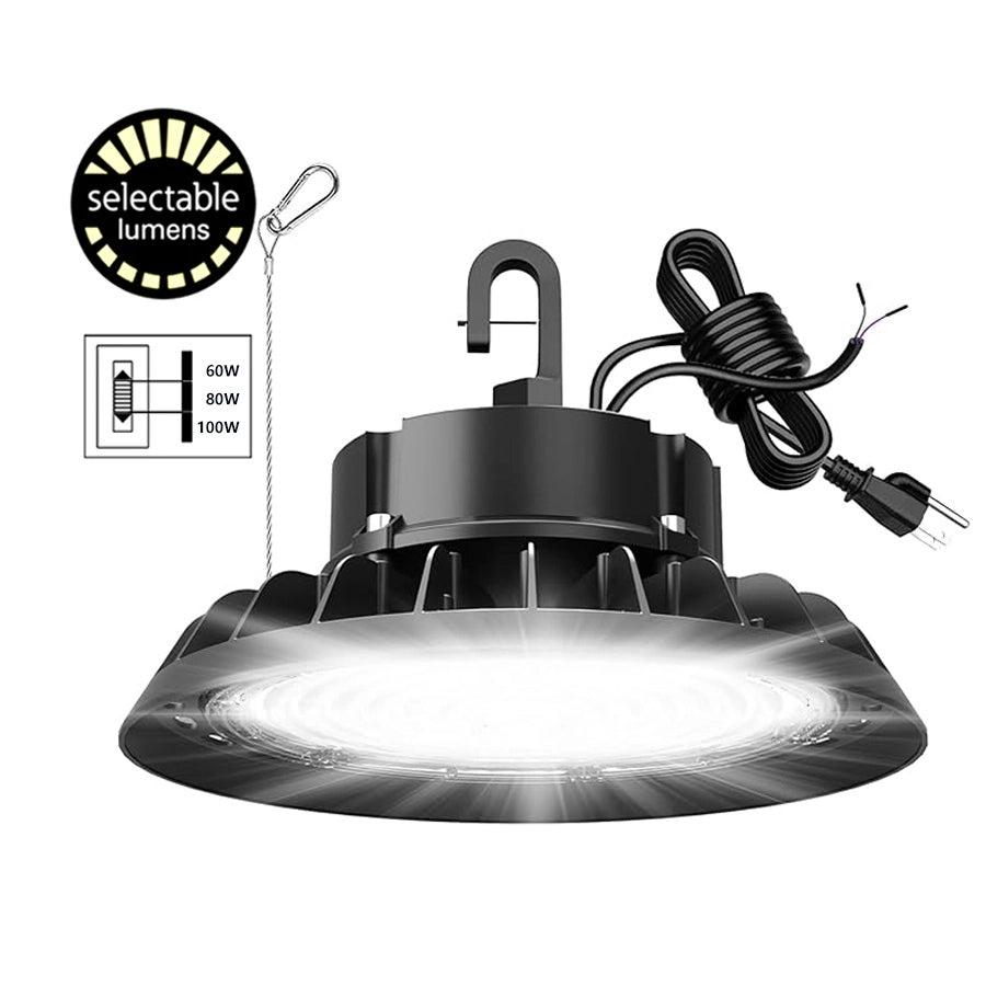 YXL Electronic High Bay LED Lights, Adjustable Series, For Commercial Industrial Workshop Stadium Shop Factory Barn Garage Area Lighting Fixture