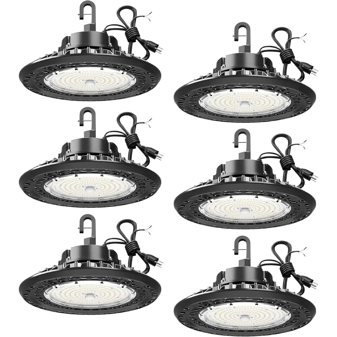 YXL Electronic 200W UFO LED High Bay Lights, 30000LM, 5000K, For Commercial Industrial Workshop Stadium Shop Factory Barn Garage Area Lighting Fixture.